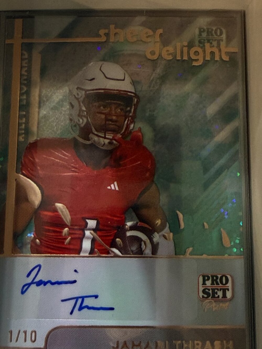 2024 Leaf Pro Set Pure Jamari Thrash Sheer Delight Autograph Sd-Jt1 1/10 Sparkle